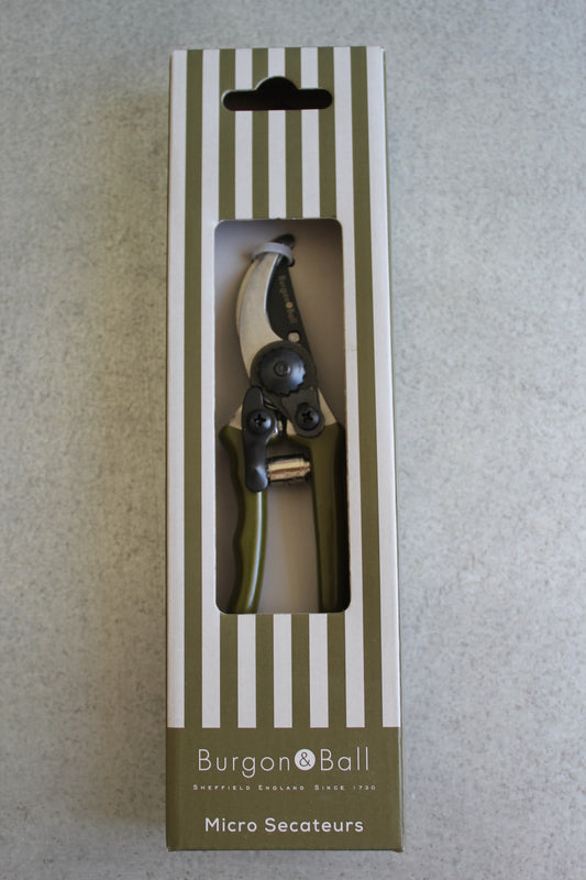 Burgon and Ball - Olive Micro Secateurs