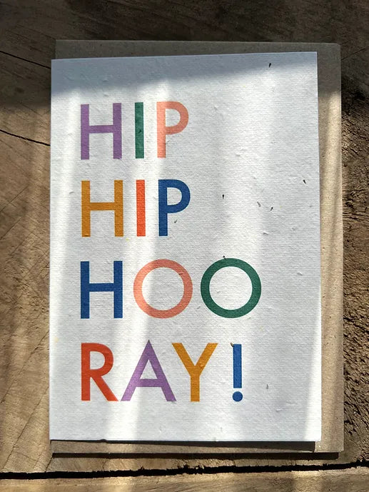 Hip Hip Hooray Plantable Card