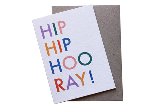 Hip Hip Hooray Plantable Card